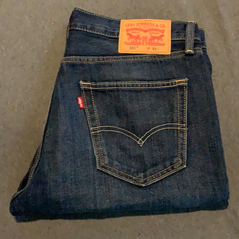 Levi’s Dark Blue Jean shorts Slim fit 511 Sz 33